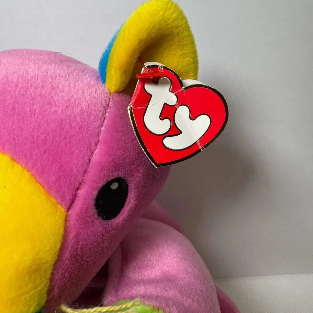 Vintage 1998 Ty Pillow Pals MEOW Pink Cat Plush 14